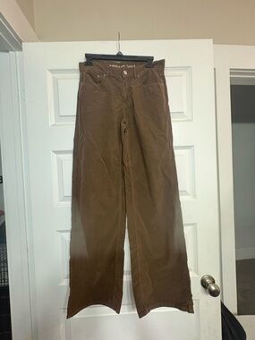 American Eagle Brown Corduroy Pants with Button Fly